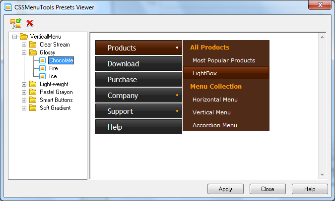 Themes viewer