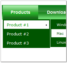 Glossy Green CSS Menu Template
