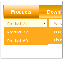 Glossy Orange CSS Menu Template