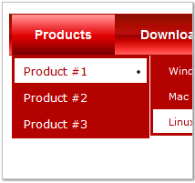 Glossy Red CSS Menu Template